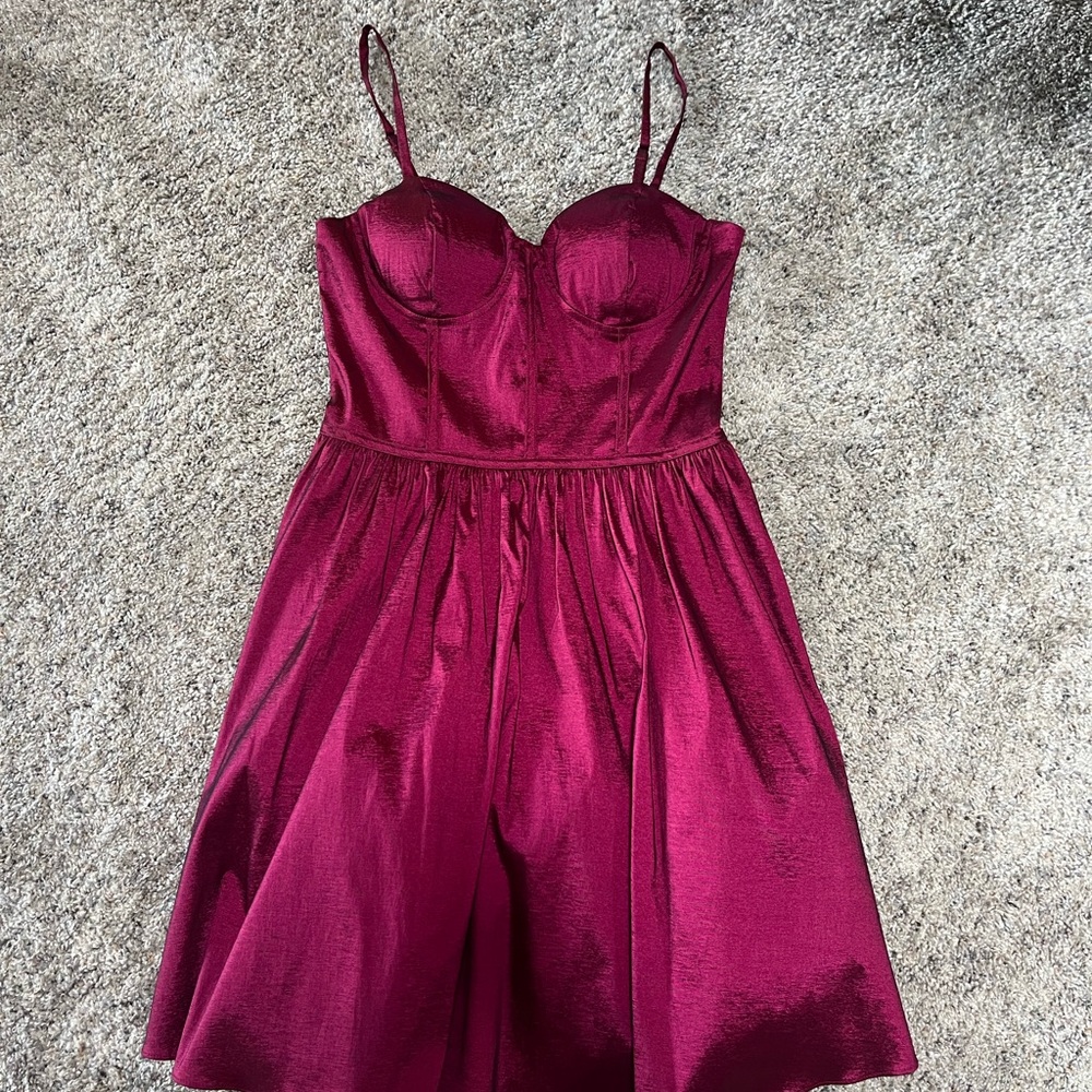 BCX Deep Red Spaghetti Strap Dress perfect for a school formal